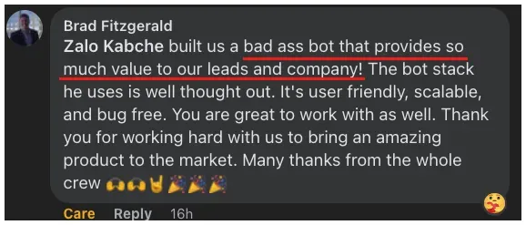 Client testimonial 4